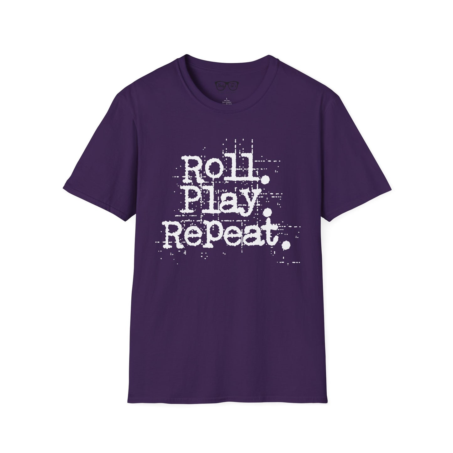 A Roll. Play. Repeat. T-shirt (White Lettering)