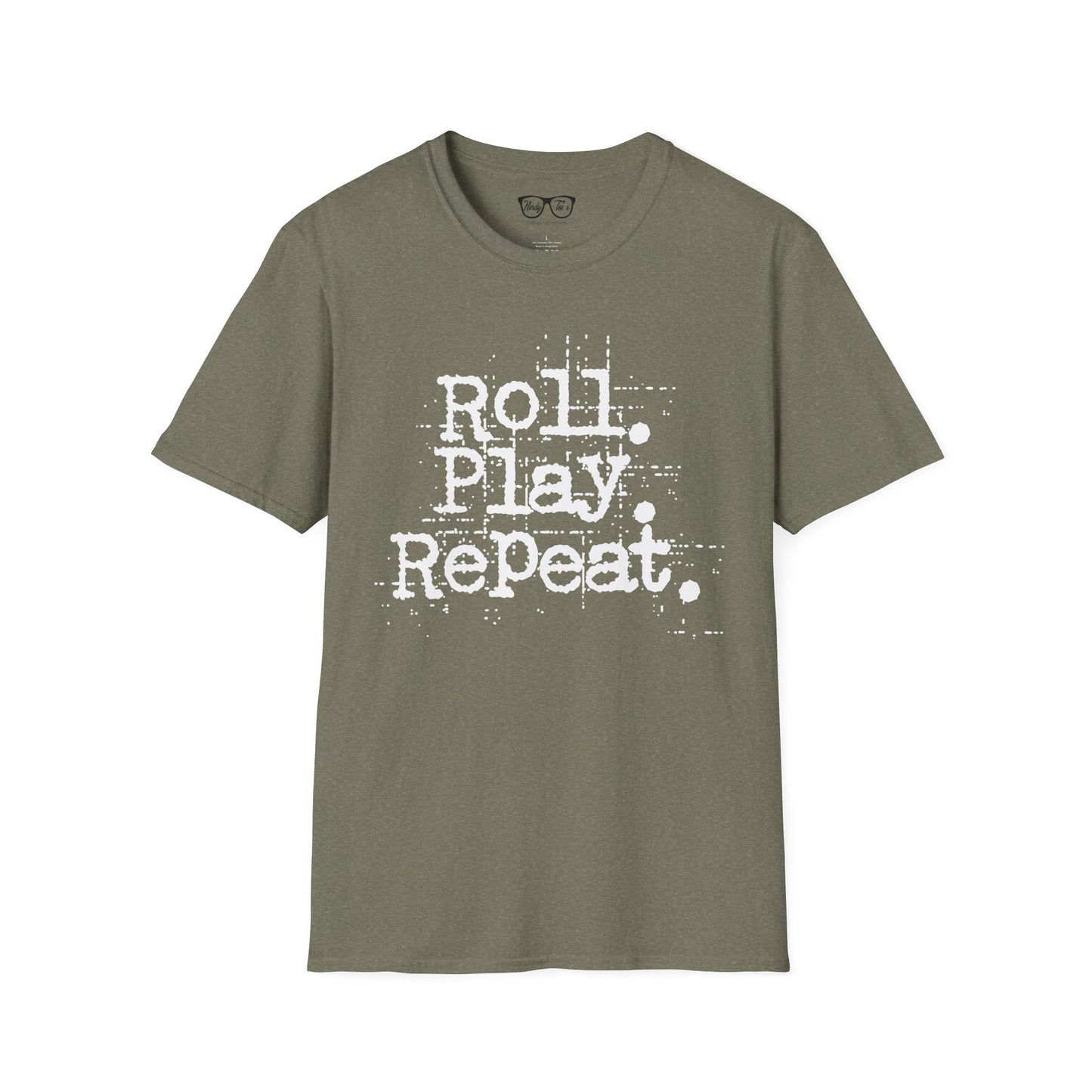 A Roll. Play. Repeat. T-shirt (White Lettering)