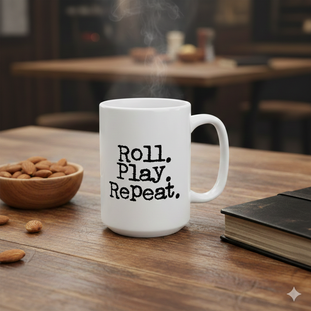 A Roll.Play.Repeat. Mug: This is How I Roll