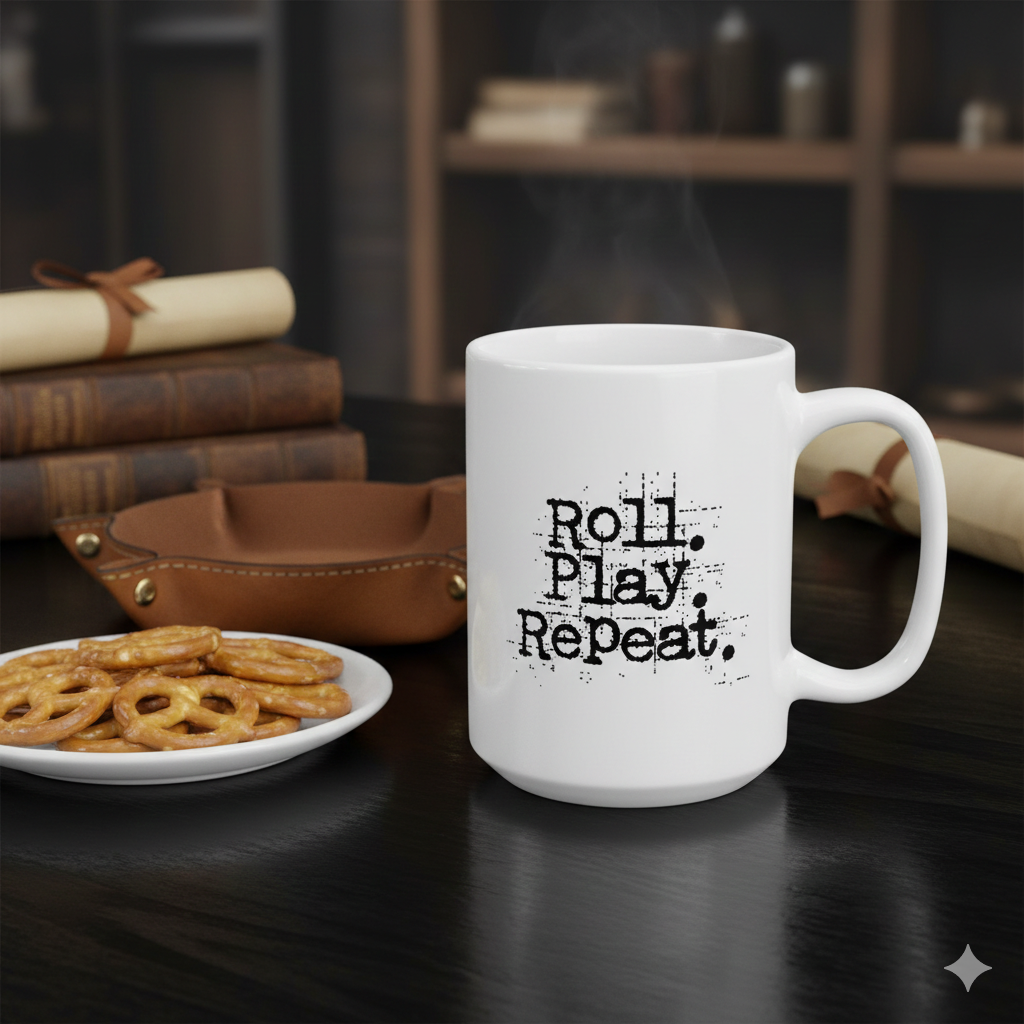 A Roll.Play.Repeat. Mug: Ethan's Mug
